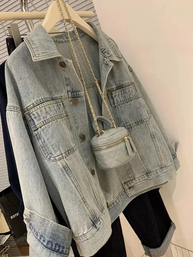 Embroidery Jacket Jeans - Denim Coat Women Y2k Spring Autumn