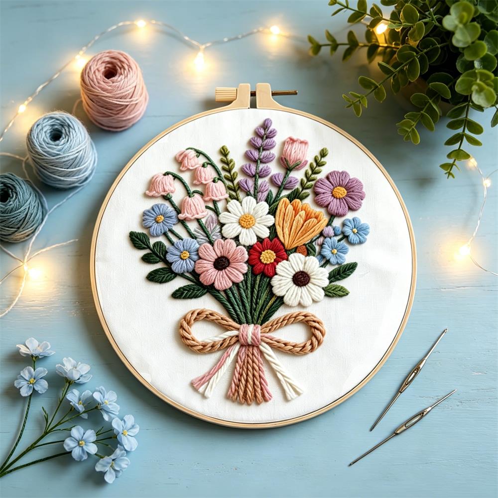 Embroidery Guide Paper - 1PCS Cross Stitch Kits Daisy Flower