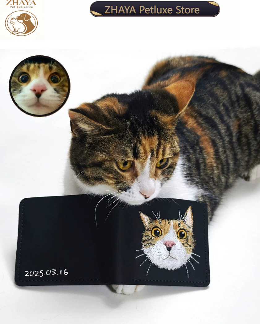 Embroidery Wallet - Custom Genuine Leather Wallet Photo Embroidery