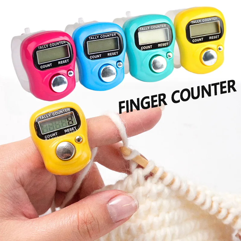 Stitch Marker Ring - 2PCS Mini Electronic Finger Counter Hand