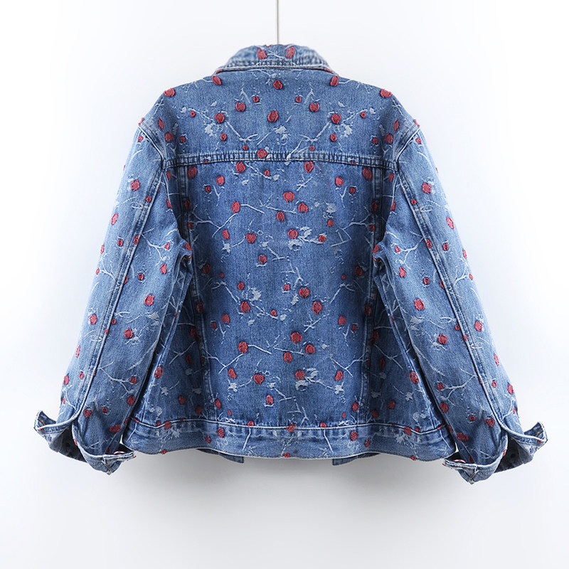 Vintage Embroidery Blue Loose  - Embroidery Jacket Jeans recension och pris