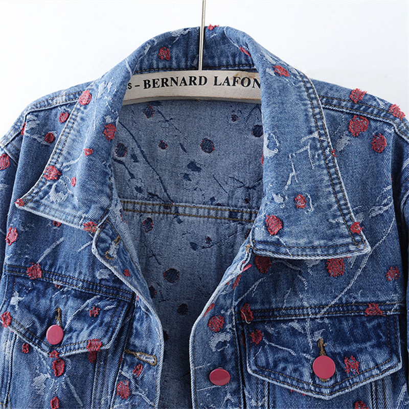 Vintage Embroidery Blue Loose  - Embroidery Jacket Jeans recension och pris