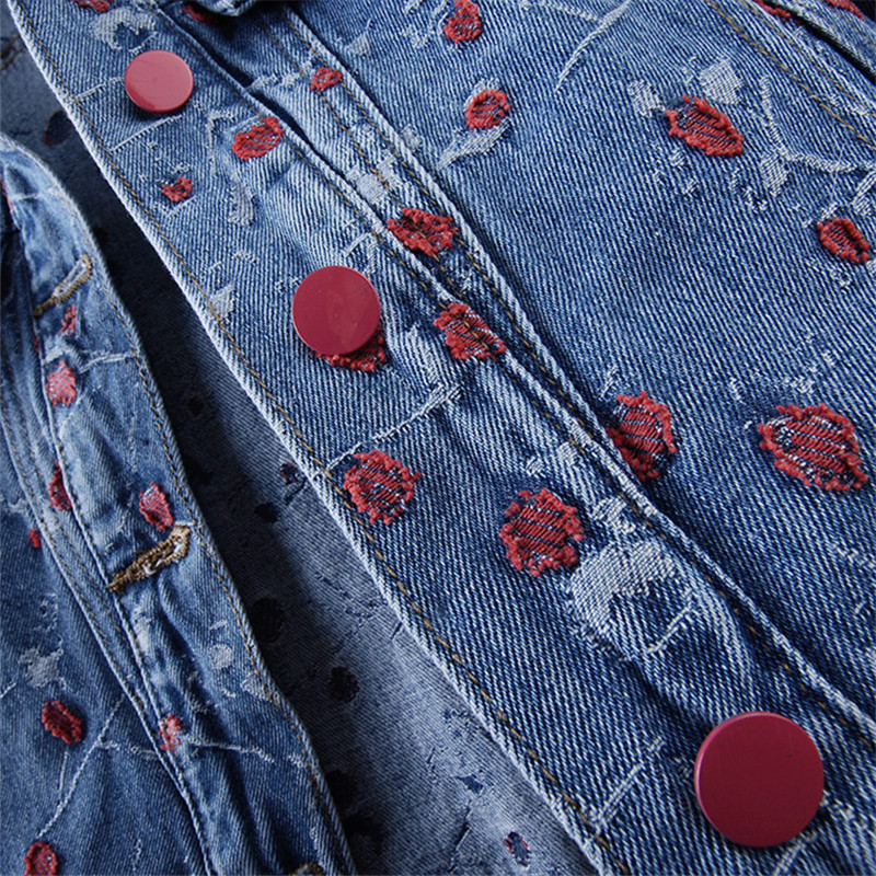 Vintage Embroidery Blue Loose  - Embroidery Jacket Jeans recension och pris