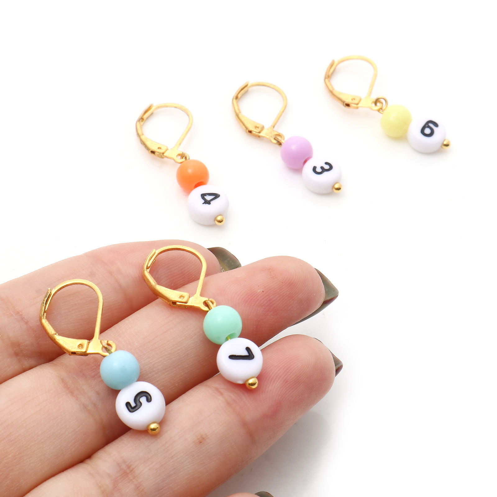 1 Set ( 10 PCs/Set) Copper & A - Stitch Marker Ring recension och pris