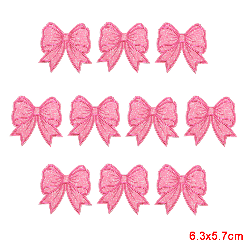 10PCS Sparkling Diamond Bow He - Embroidery Ideas For Bags recension och pris