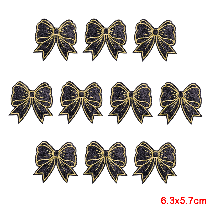 10PCS Sparkling Diamond Bow He - Embroidery Ideas For Bags recension och pris
