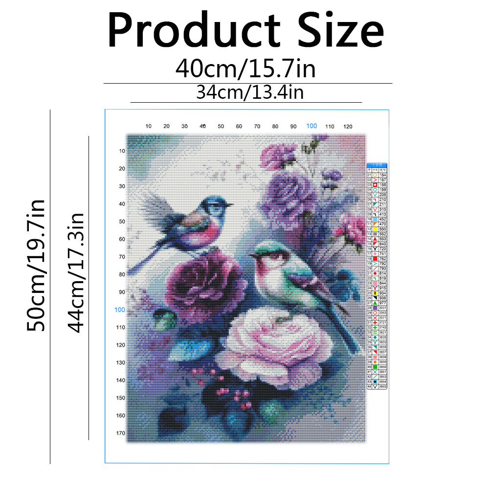 11CT Cross Stitch Rose Flower  - Embroidery Guide Paper recension och pris