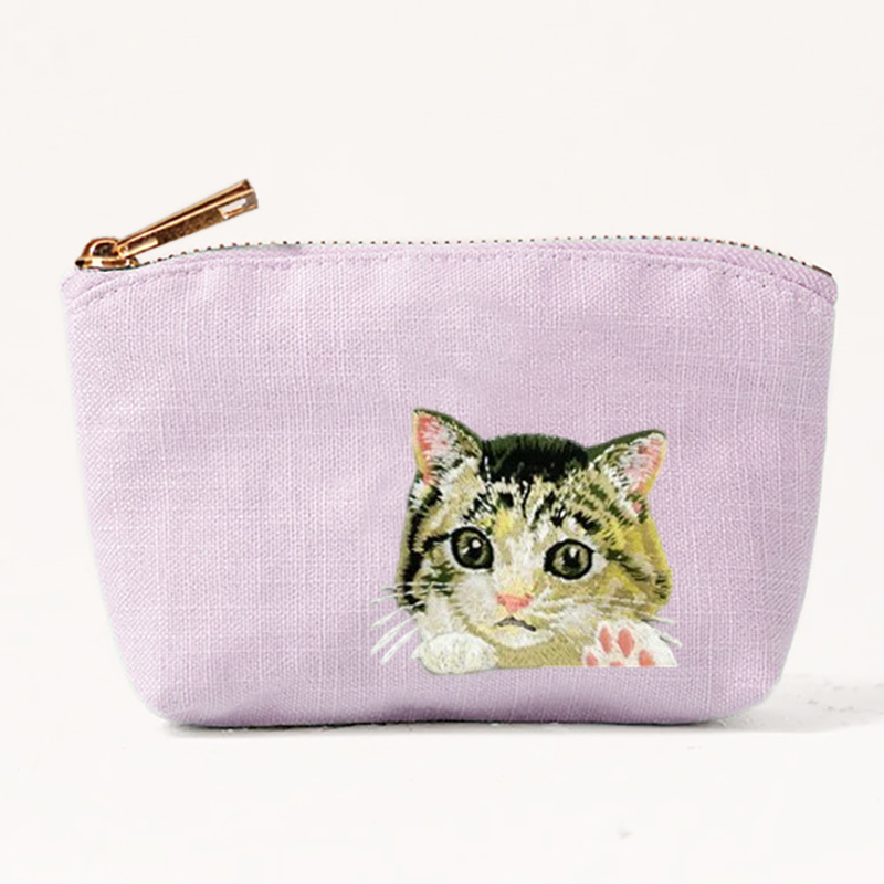 2026 new cute cat dog embroide - Embroidery Wallet recension och pris