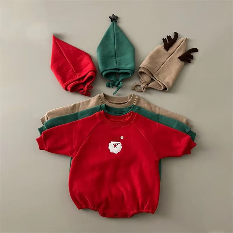 Baby Christmas Romper with Hat - Embroidery Xmas Tree recension och pris