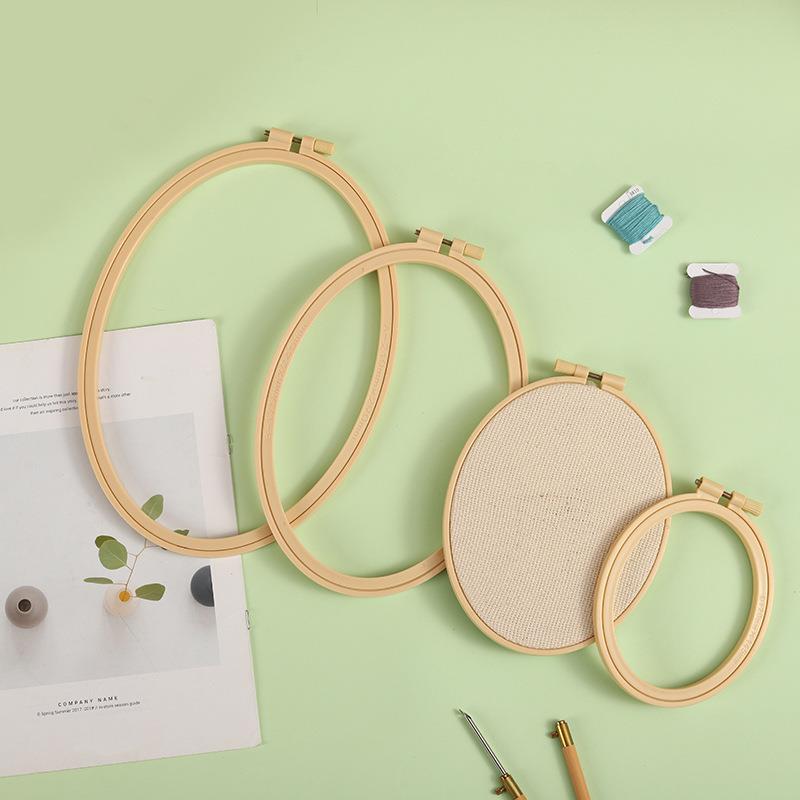 Imitation Bamboo Plastic Oval  - Stitch Marker Ring recension och pris