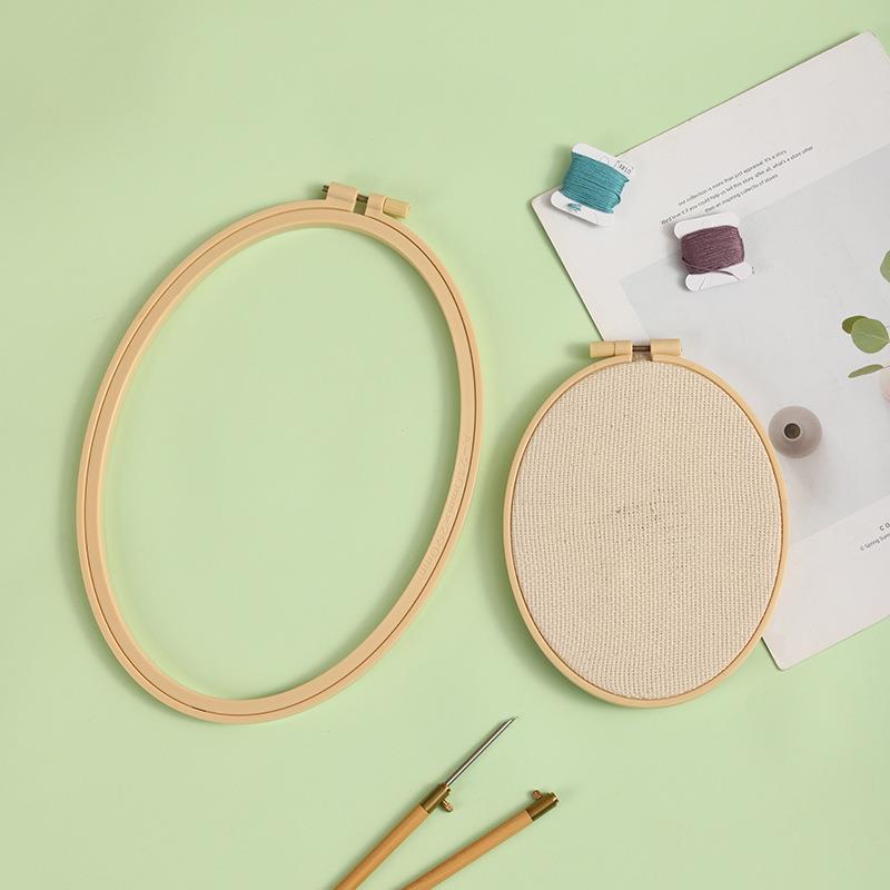 Imitation Bamboo Plastic Oval  - Stitch Marker Ring recension och pris