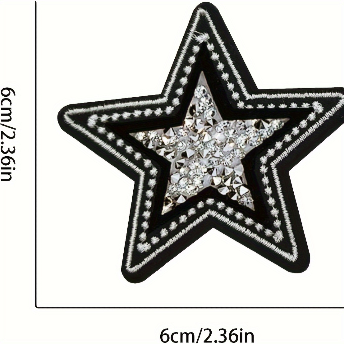 5 PCS Black and White Twinkle  - Embroidery Jacket Jeans recension och pris