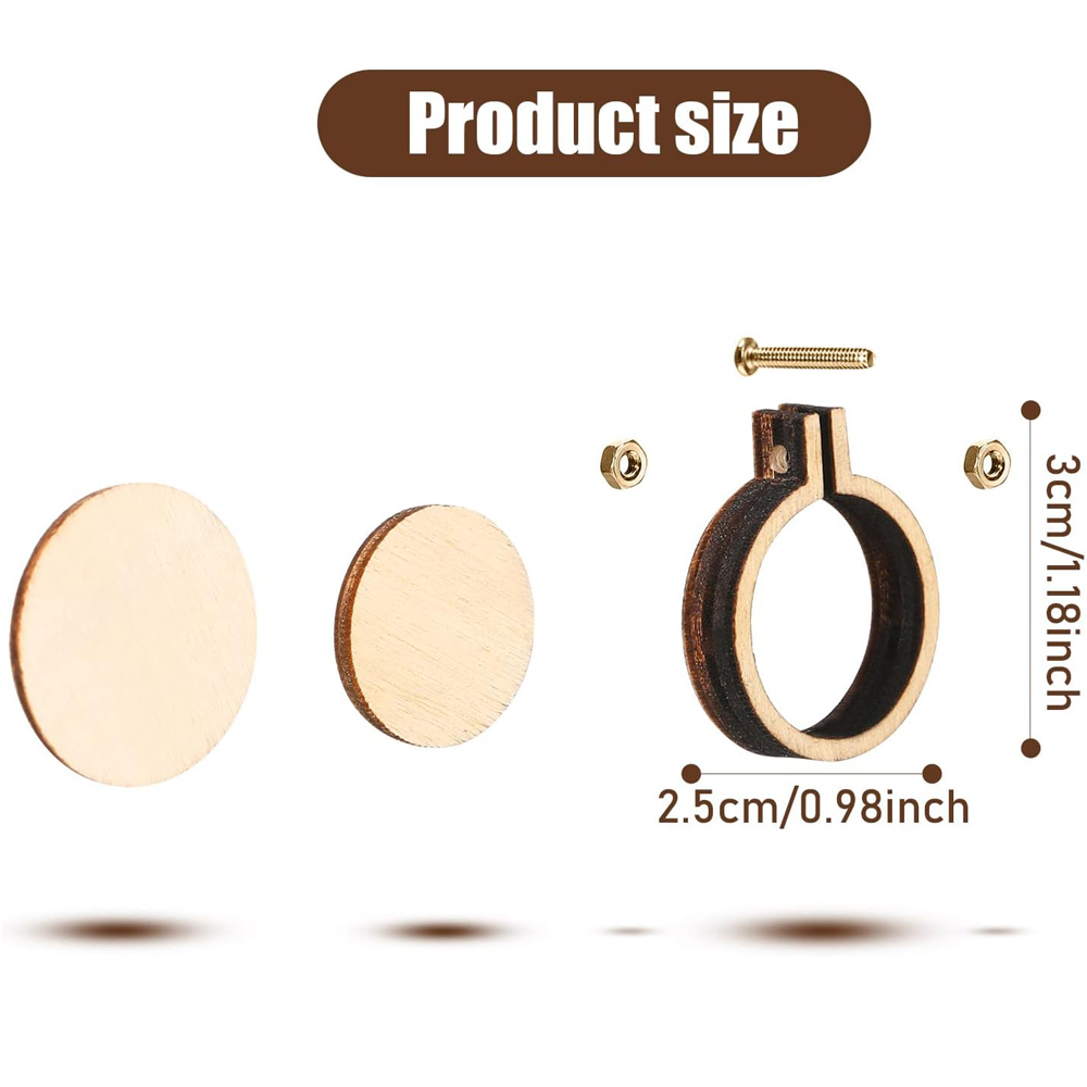 10Pcs/Set Wooden Mini Embroide - Stitch Marker Ring recension och pris
