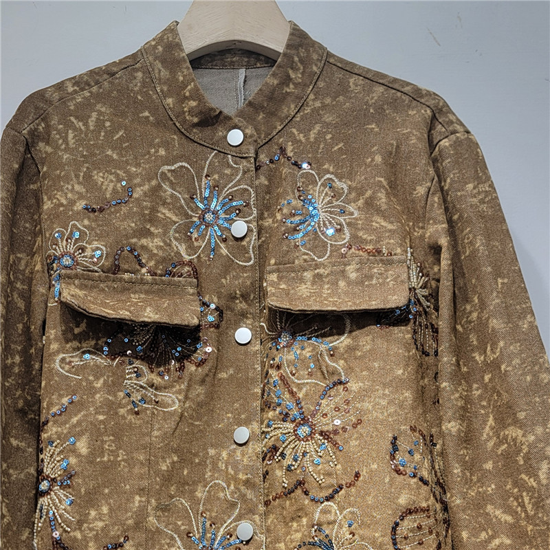 Spring Fashion Sequins Embroid - Embroidery Jacket Jeans recension och pris