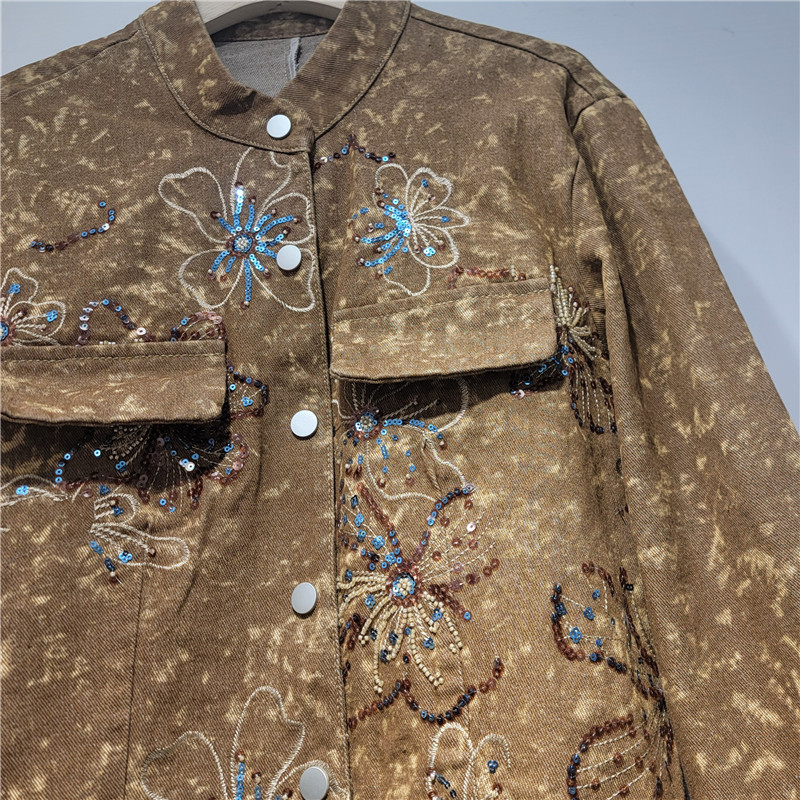 Spring Fashion Sequins Embroid - Embroidery Jacket Jeans recension och pris