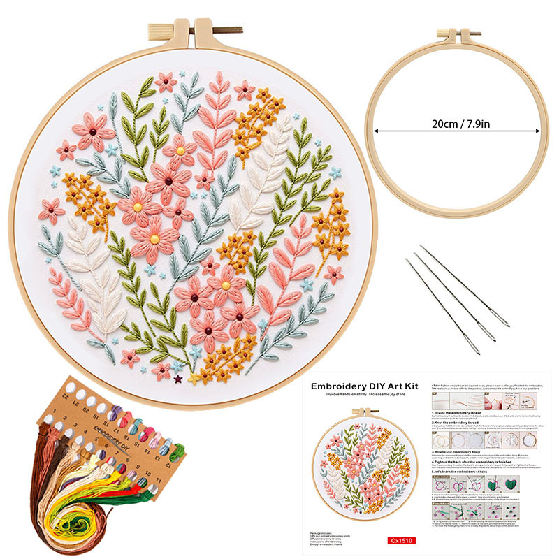 Flower DIY Embroidery Kit for  - Embroidery Guide Paper recension och pris