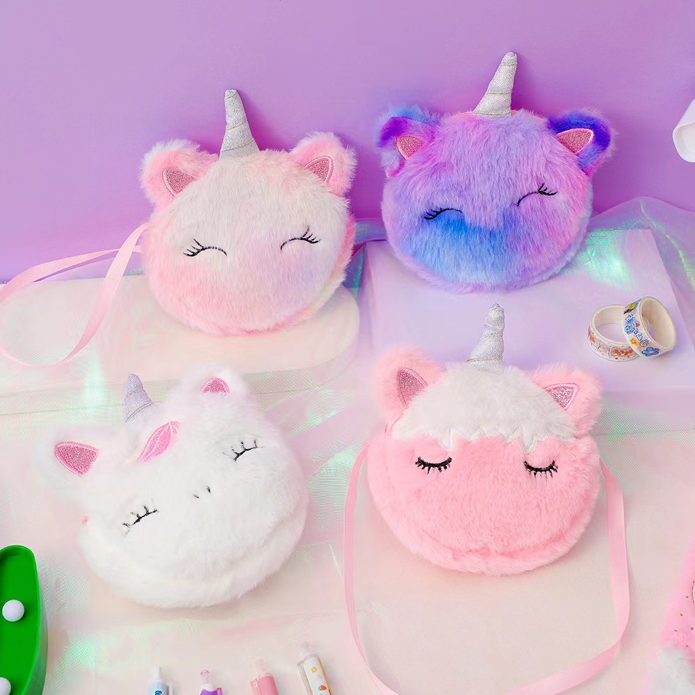 Kids Fashion Plush Shoulder Ba - Embroidery Wallet recension och pris