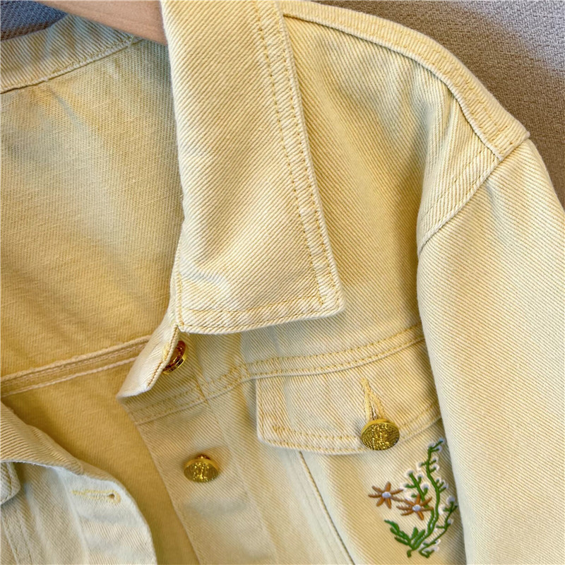Korean Vintage Flower Embroide - Embroidery Jacket Jeans recension och pris