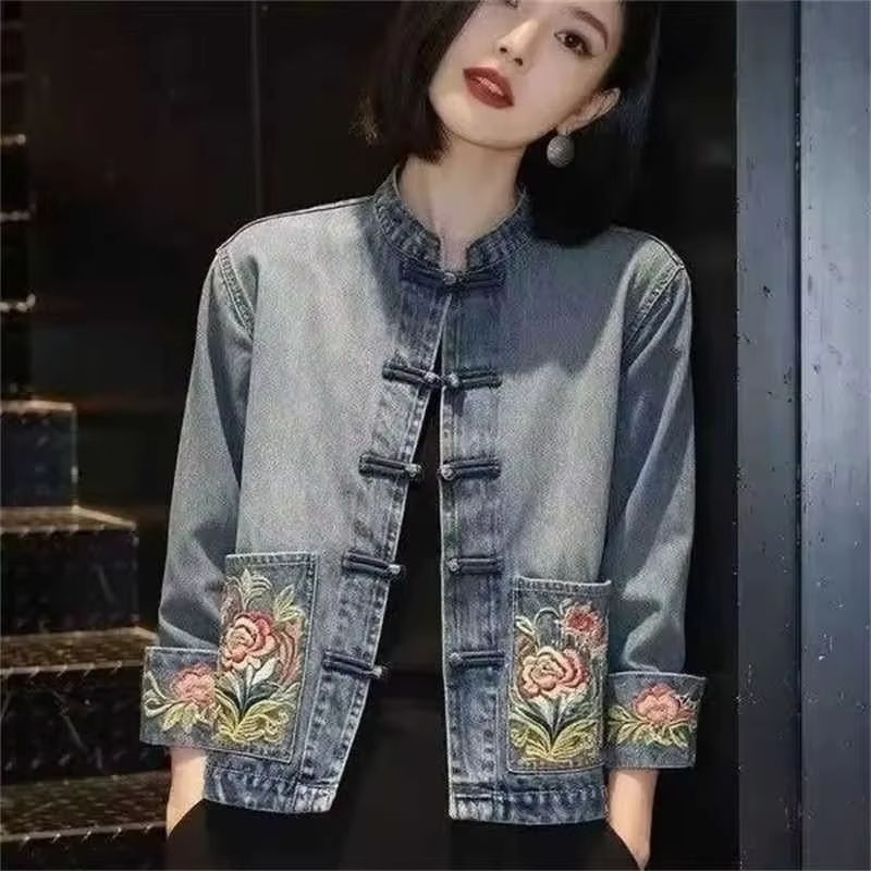 Spring Autumn Beautiful Embroi - Embroidery Jacket Jeans recension och pris
