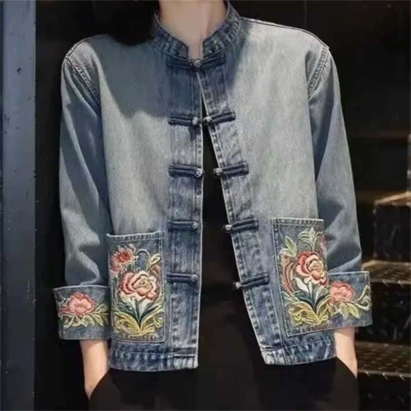 Spring Autumn Beautiful Embroi - Embroidery Jacket Jeans recension och pris