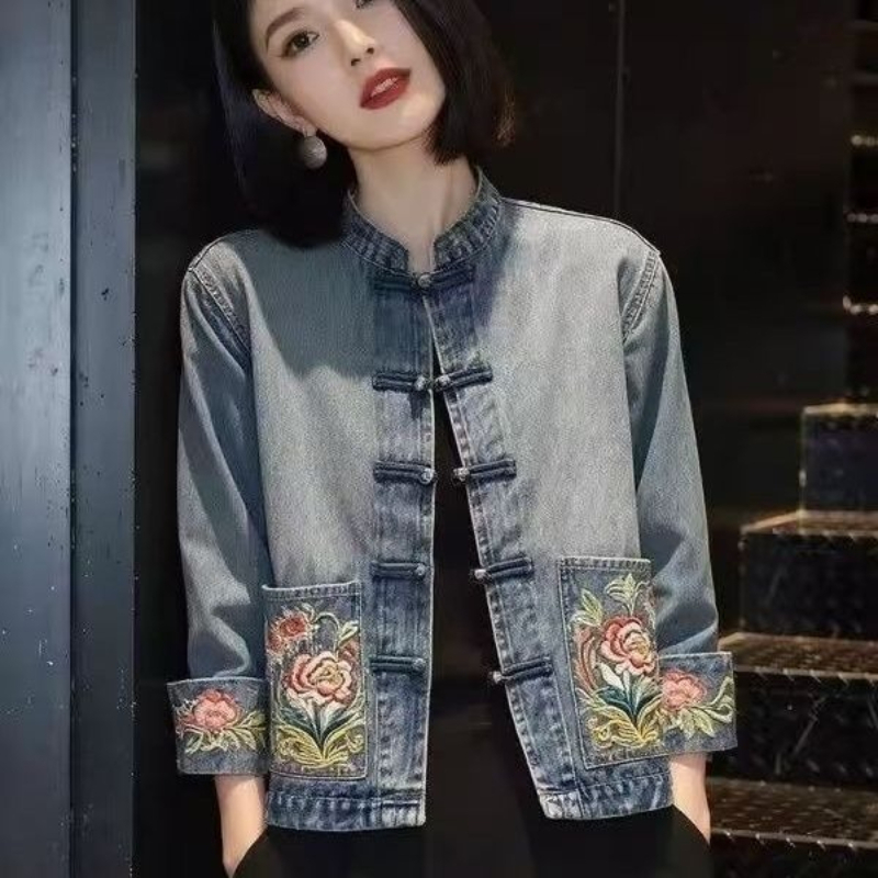 Spring Autumn Beautiful Embroi - Embroidery Jacket Jeans recension och pris