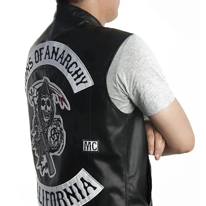 ABC123Leather Men Motorcycle C - Embroidery Garments recension och pris