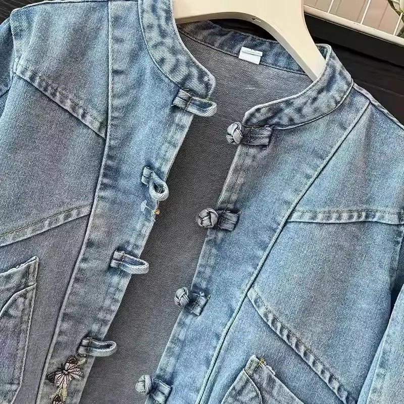 2025 Spring Autumn New Fashion - Embroidery Jacket Jeans recension och pris
