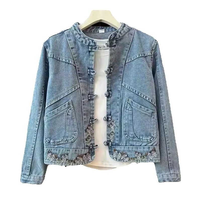 2025 Spring Autumn New Fashion - Embroidery Jacket Jeans recension och pris