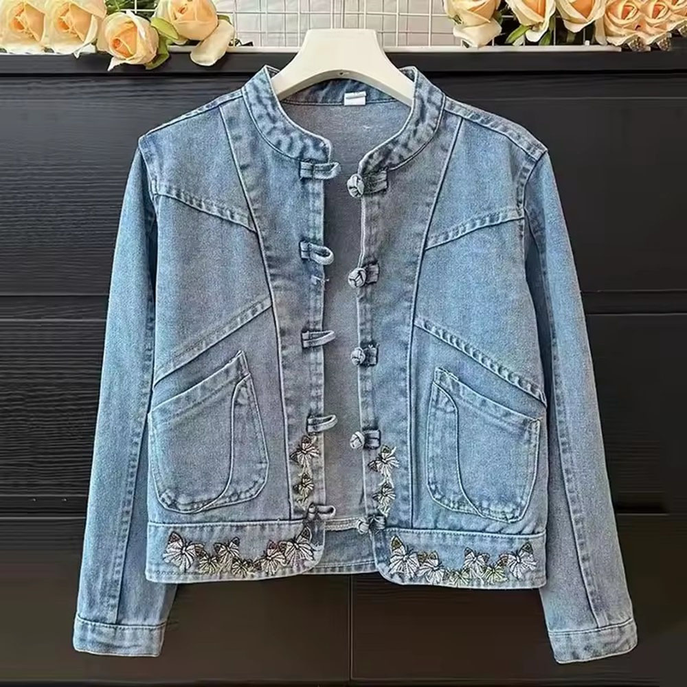 2025 Spring Autumn New Fashion - Embroidery Jacket Jeans recension och pris