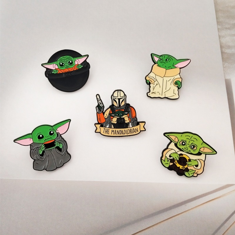 5pcs Cute cartoon Yoda badge s - Embroidery Wallpaper recension och pris
