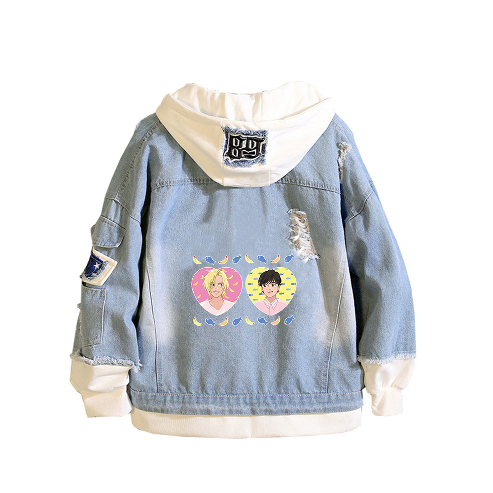 BANANA FISH Demin Jacket Anime - Embroidery Jacket Jeans recension och pris