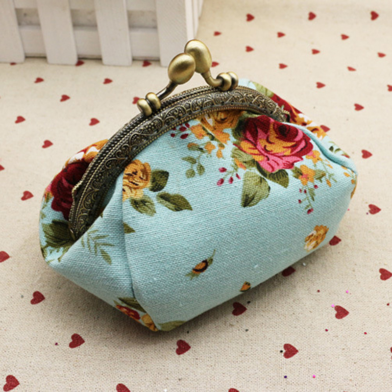 Women's Vintage Rose Print Can - Embroidery Wallet recension och pris
