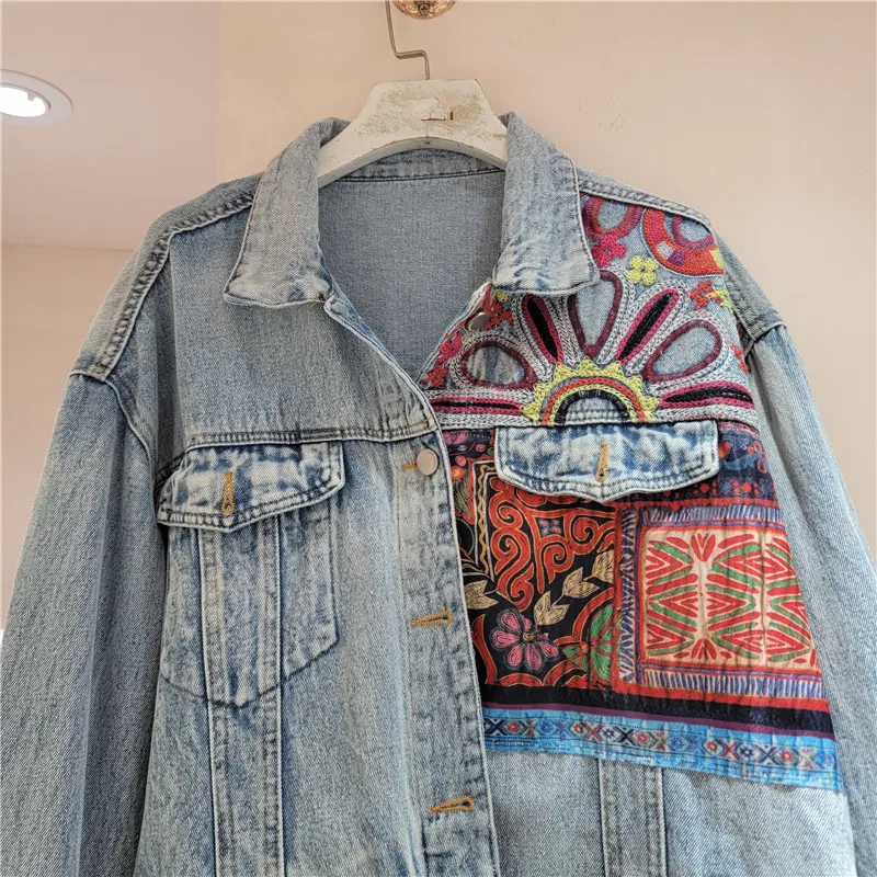 Vintage Blue Embroidery Splice - Embroidery Jacket Jeans recension och pris