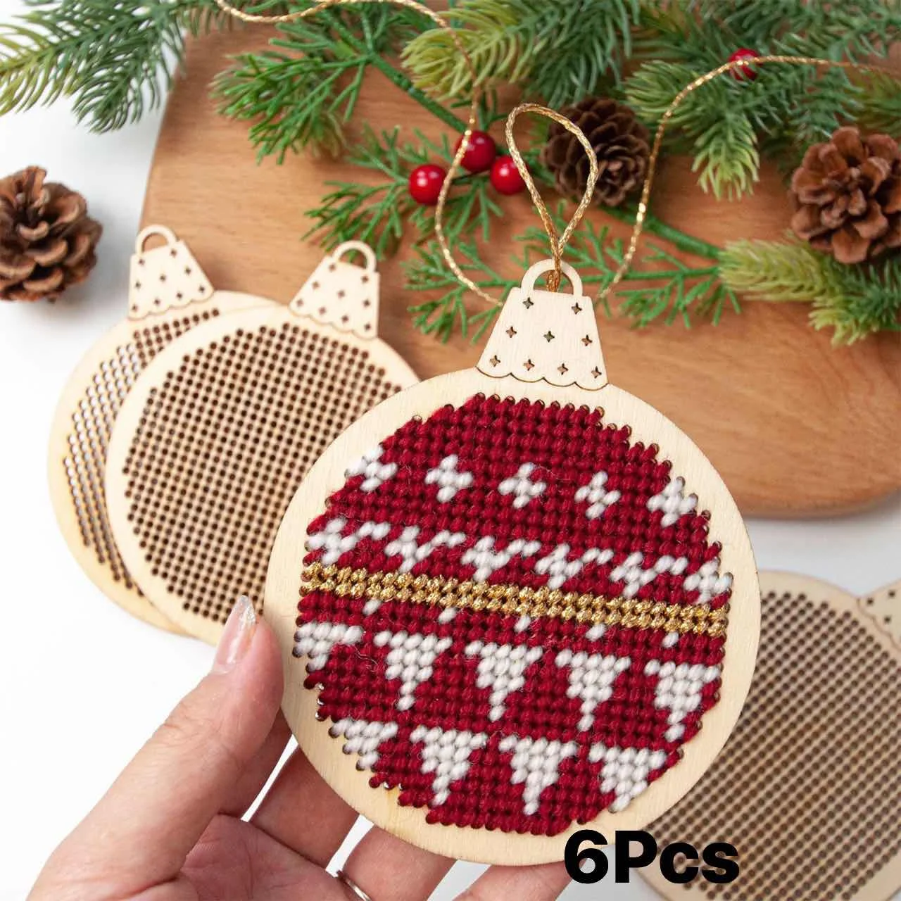 12Pcs Christmas Cross Stitch H - Embroidery Xmas Tree recension och pris