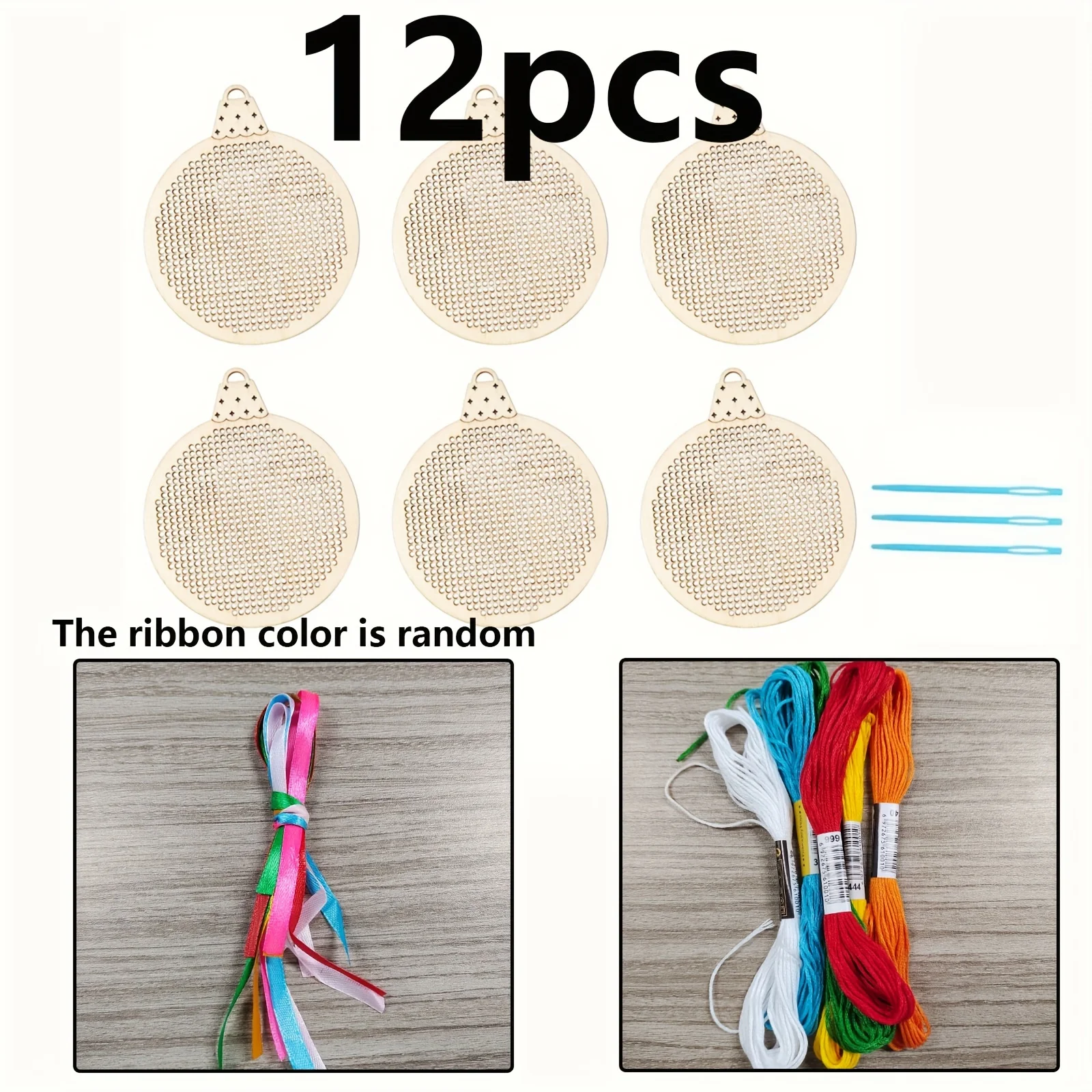 12Pcs Christmas Cross Stitch H - Embroidery Xmas Tree recension och pris