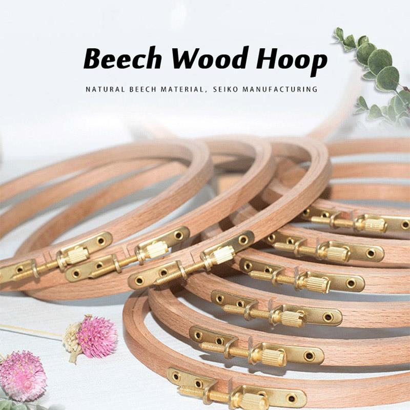 1pcs High Quality Beech Wood E - Stitch Marker Ring recension och pris