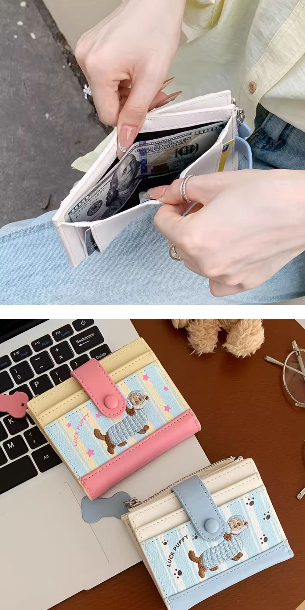 Korean Style Dachshund Embroid - Embroidery Wallet recension och pris