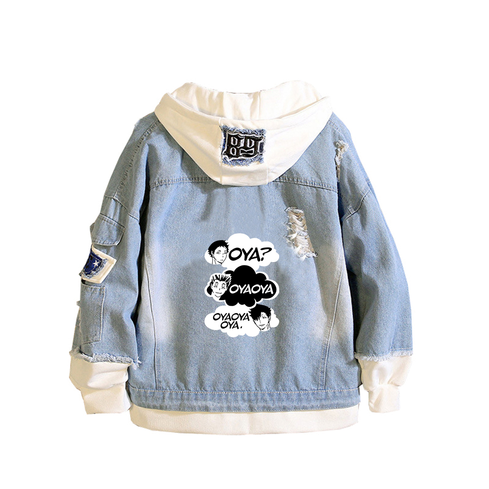 Haikyuu Karasuno VBC Print Wom - Embroidery Jacket Jeans recension och pris
