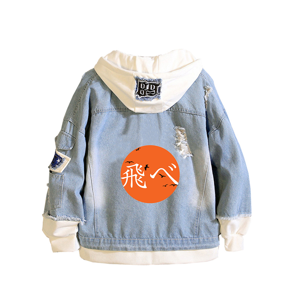 Haikyuu Karasuno VBC Print Wom - Embroidery Jacket Jeans recension och pris