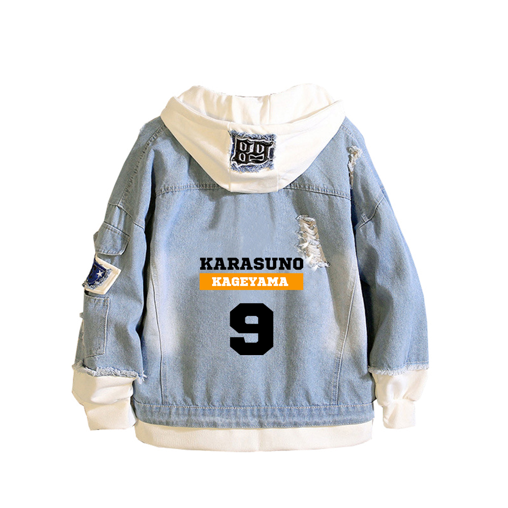 Haikyuu Karasuno VBC Print Wom - Embroidery Jacket Jeans recension och pris