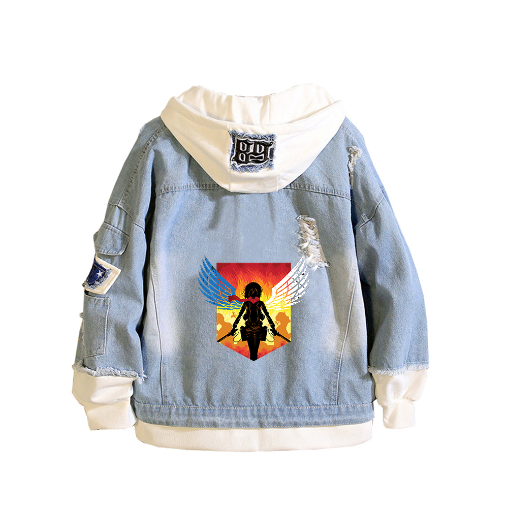 Attack on Titan Anime Denim Ja - Embroidery Jacket Jeans recension och pris