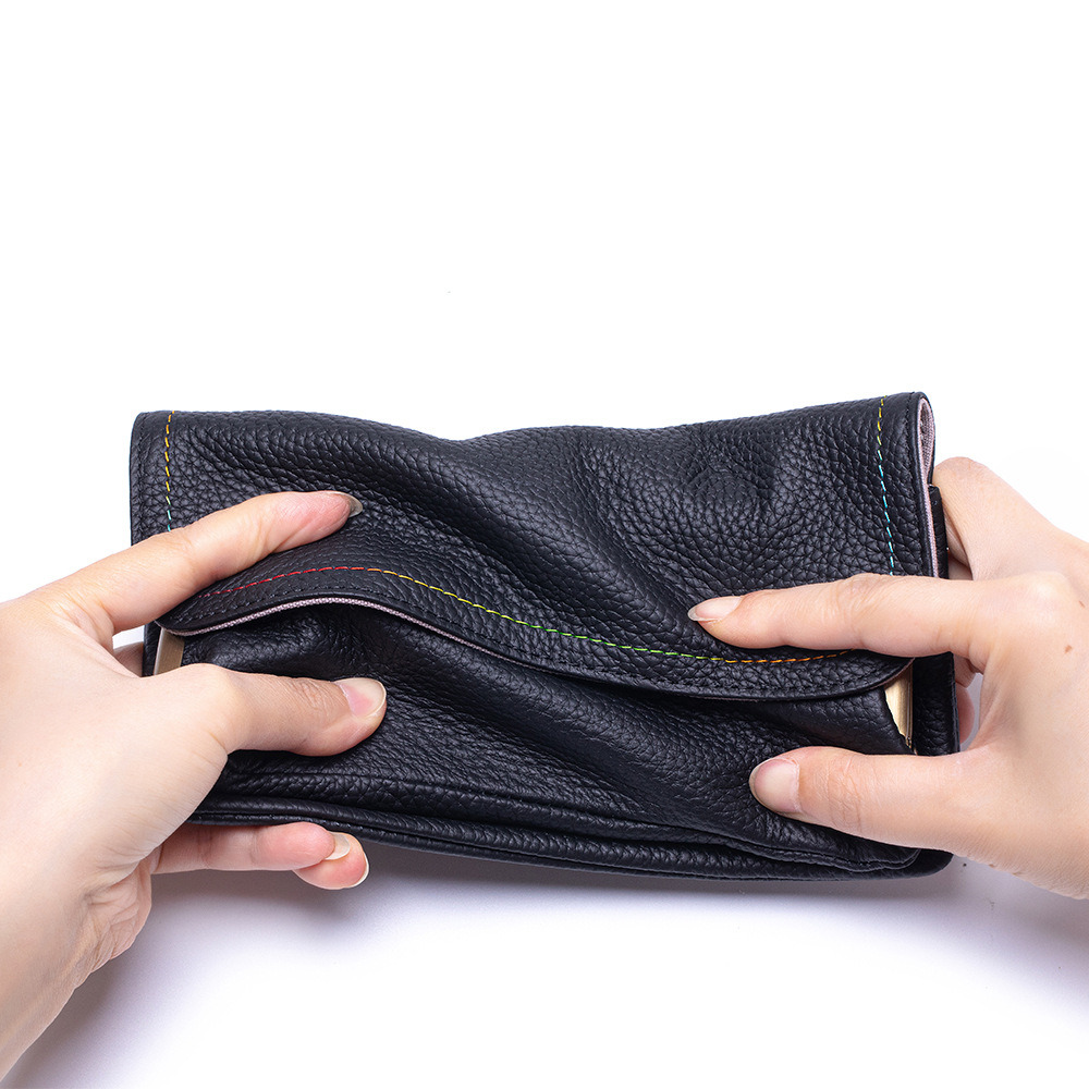 Genuine Leather Shoulder Phone - Embroidery Wallet recension och pris