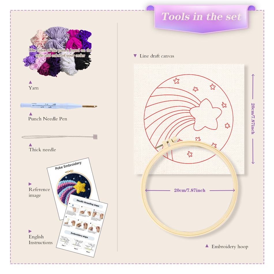 Hedgehog pattern Punch Needle  - Embroidery Ideas For Bags recension och pris