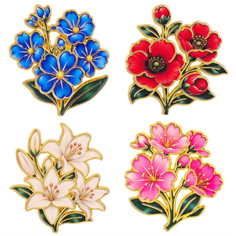 Cute Vintage Colorful Floral E - Embroidery Wallpaper recension och pris