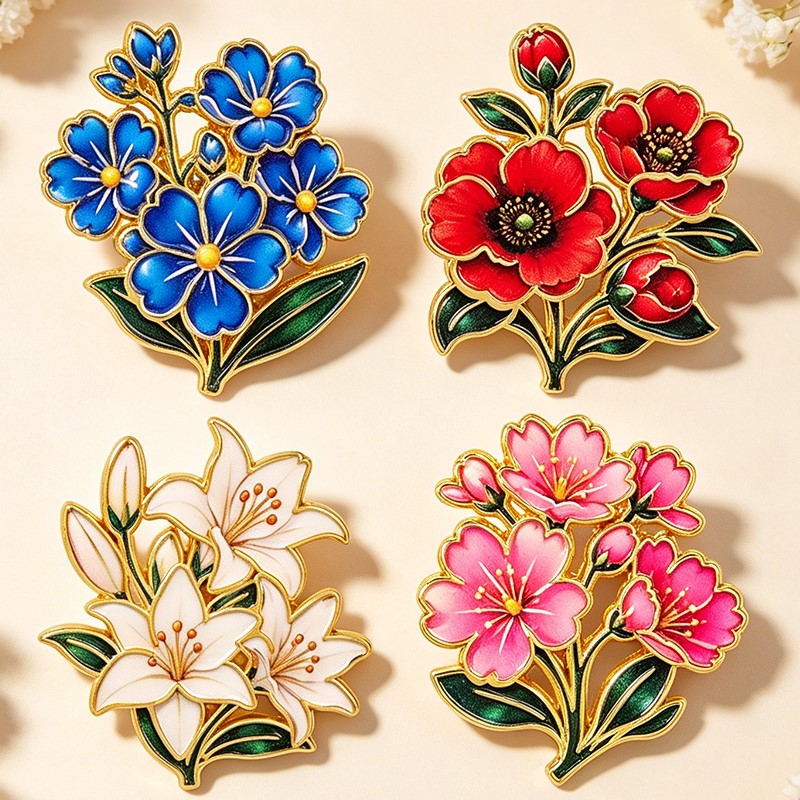 Cute Vintage Colorful Floral E - Embroidery Wallpaper recension och pris
