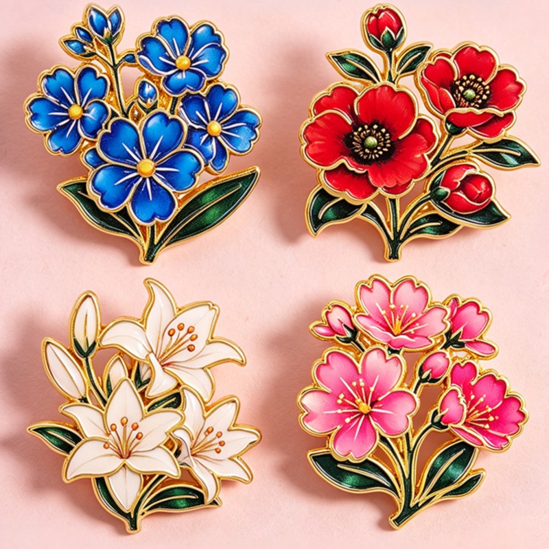 Cute Vintage Colorful Floral E - Embroidery Wallpaper recension och pris