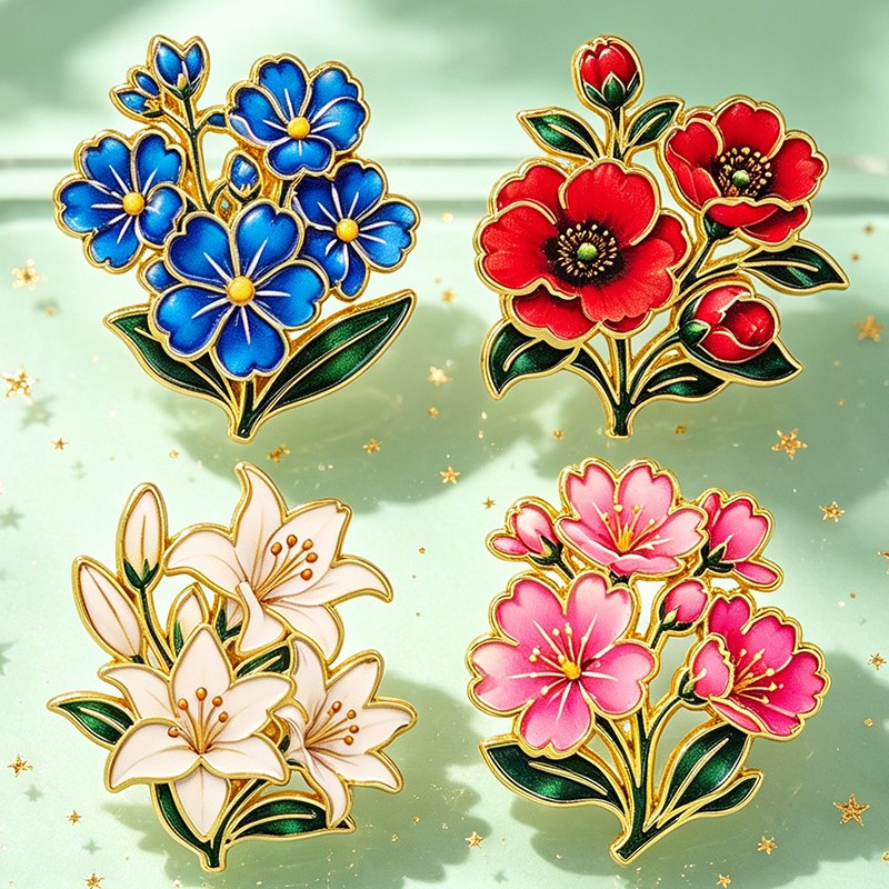 Cute Vintage Colorful Floral E - Embroidery Wallpaper recension och pris