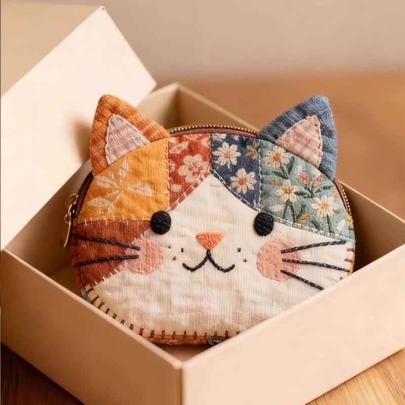 Japanese-Style Color-Blocking  - Embroidery Wallet recension och pris