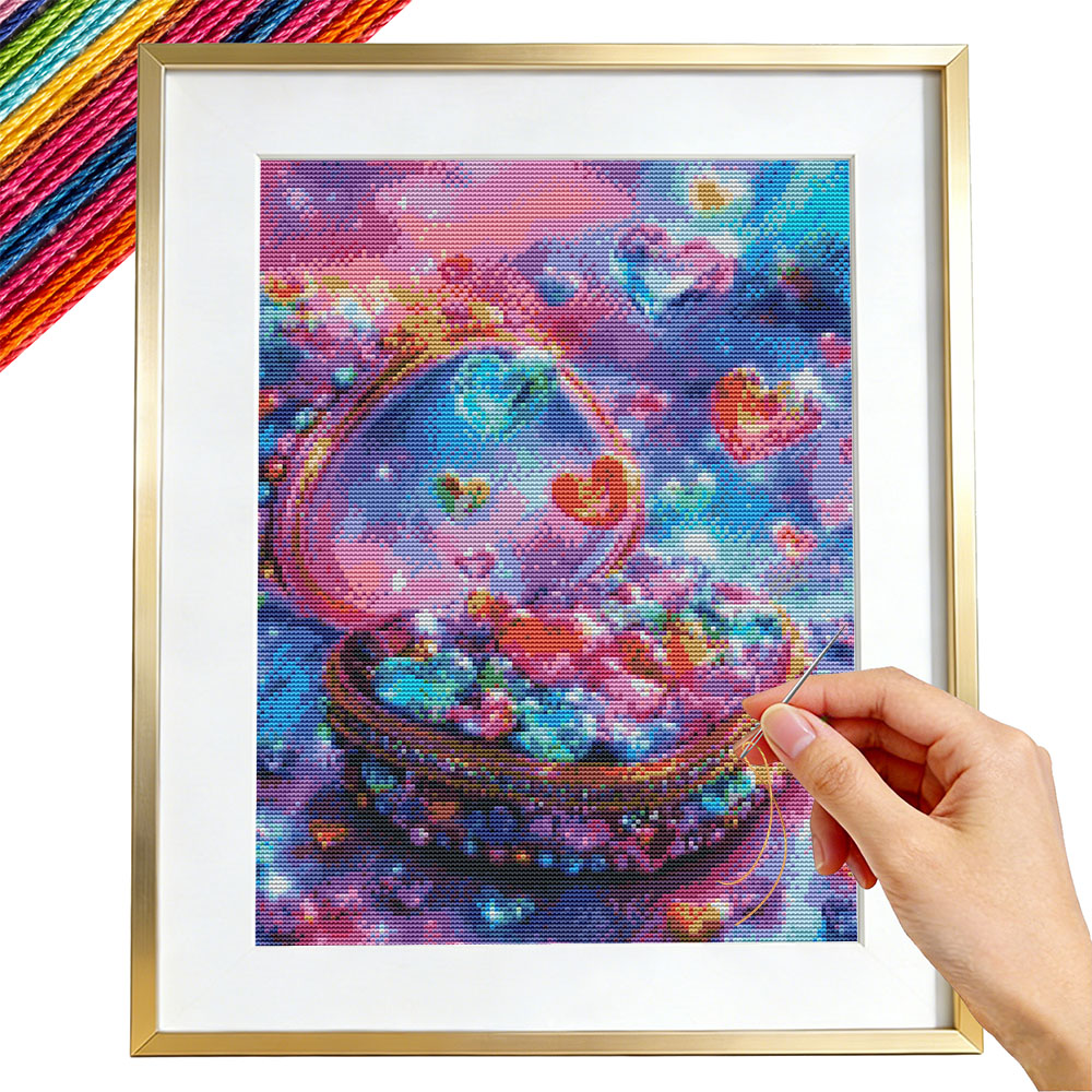 Embroidery Kits Heart Love Lan - Embroidery Guide Paper recension och pris