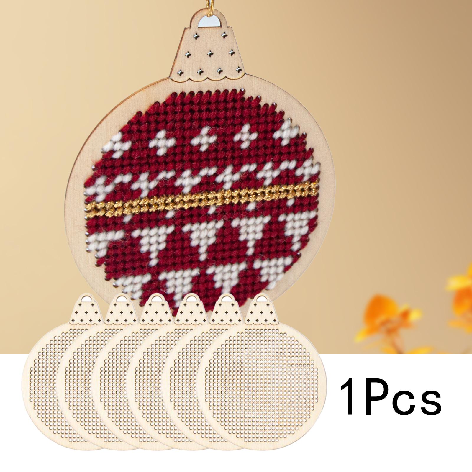 6x Wood Slices DIY Embroidery  - Embroidery Xmas Tree recension och pris